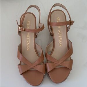 Stuart Weitzman Brown Strappy Sandals
